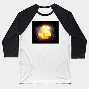 Realistic fiery explosion Baseball T-Shirt